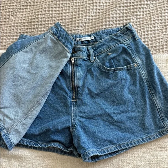 Zara Blue Denim Skort - Picture 3 of 4